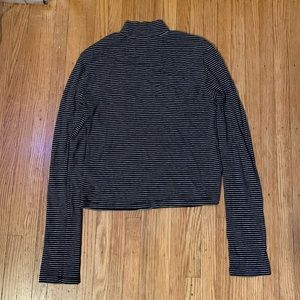 Black and White striped long sleeved top